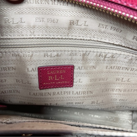 New Lauren Ralph Lauren RLL Red LeatherTote - Picture 11 of 11